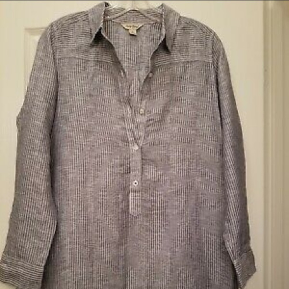 Lucky Brand Tunic Striped Blouse Size Small
